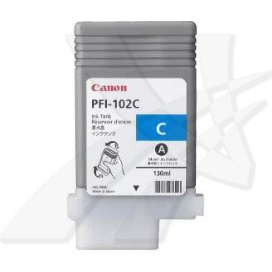 Imagem de Canon original ink PFI102C, cyan, 130ml, 0896B001, Canon iPF-500, 600, 700, 765
